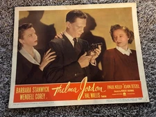 Vintage Movie Lobby Card "The File on Thelma Jordon" 1950 Barbara Stanwyck