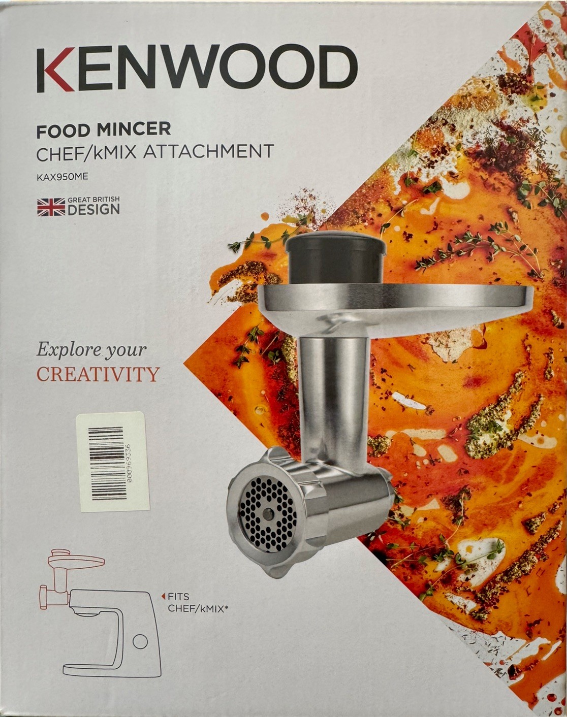 Kenwood Fleischwolf KAX950ME, Zubehör Für Kenwood Küchenmaschinen, Typ CHEF/kMIX