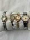 Lot of 4 Vintage Womens Manual Wind Watches Timex Caravelle Running