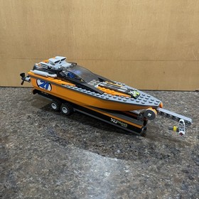 LEGO 60085 City: 4x4 with Powerboat 99.9% Complete Missing 1 Sticker - No Manual