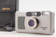 LCD Works  MINT w/ Case Konica Big Mini F Point  Shoot Film Camera From JAPAN