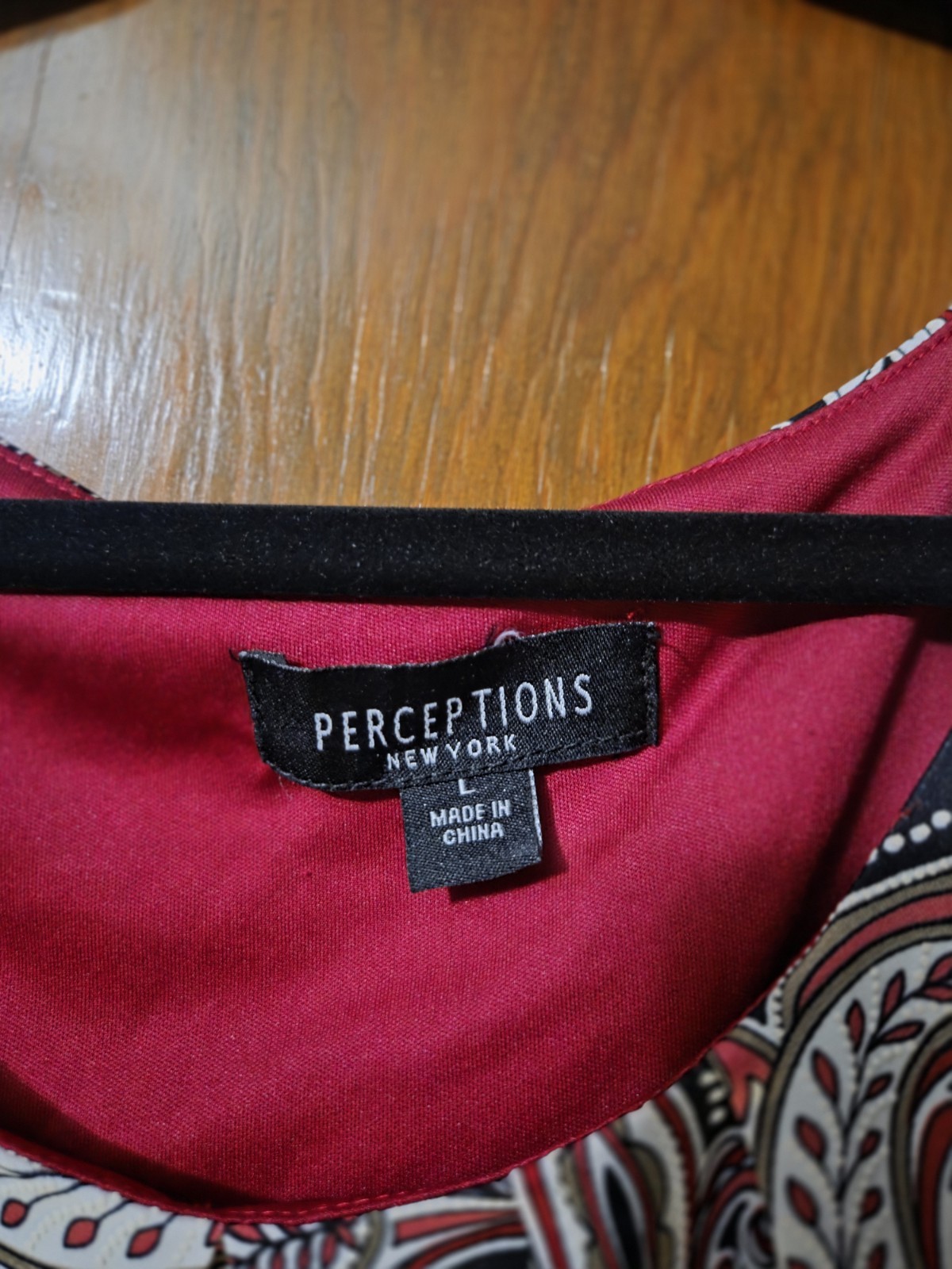 Perceptions NY Women's Red/white Patterned Dress - image 2