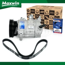 AC Compressor w/ Clutch & Belt Fit 2005-2014 Volkswagen Golf Jetta Rabbit 2.5L