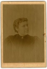 Cabinet Card Circa 1890s Gorgeous Lady In Dress Unmarked