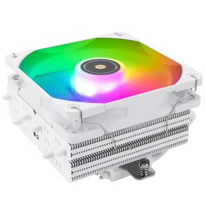 Thermalright SI-100 White ARGB CPU Air Cooler, 6×6mm Heat Pipes,120mm PWM Qui...