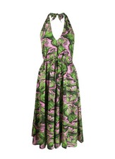 McQ Alexander McQueen Green Hawaii Summer Halter Dress SIZE IT 38.