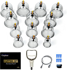 13 Cups Cupping Set, Chinese Cupping Kit with Pump, Cupping Therapy Set for Back