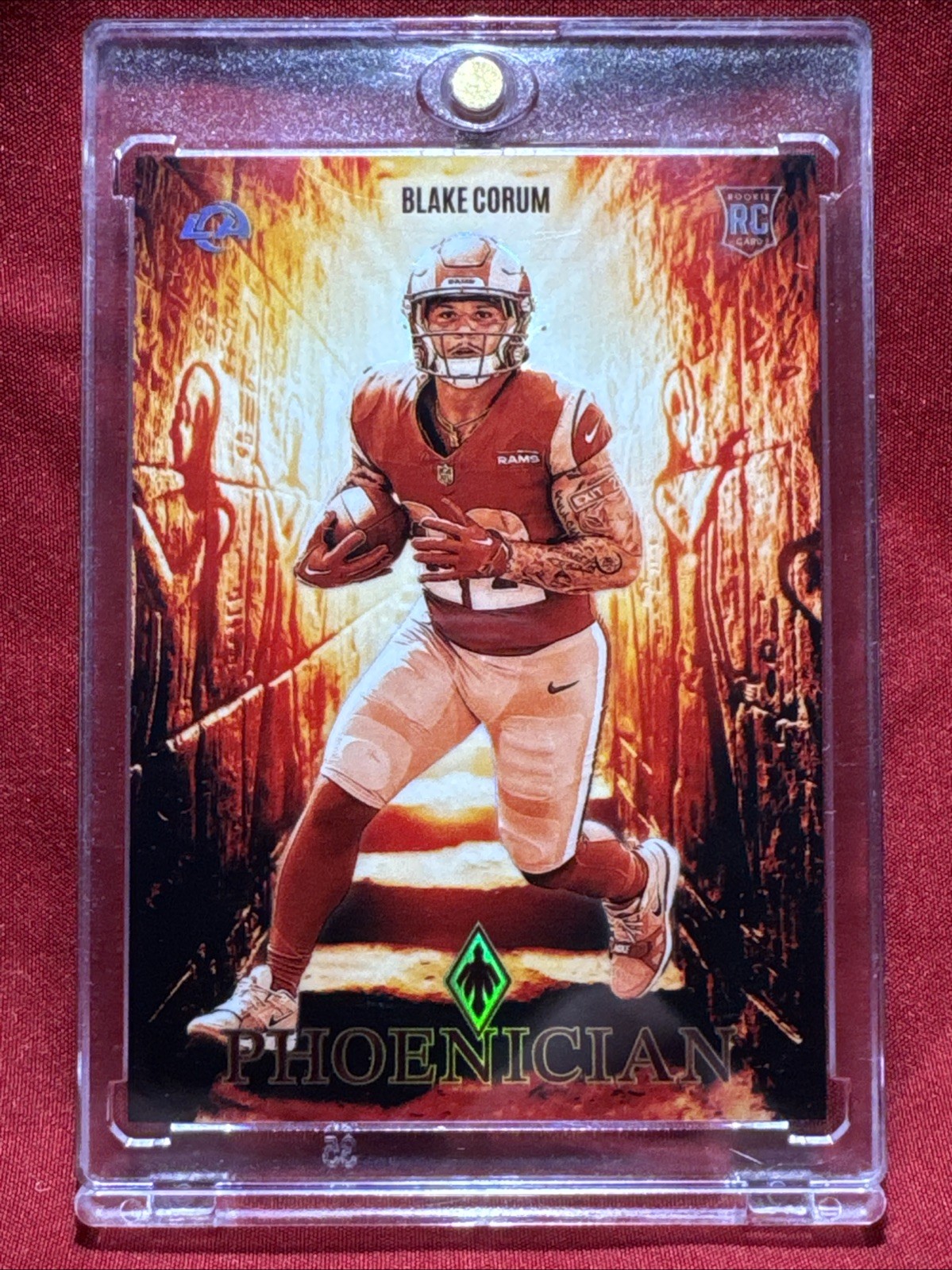 2024 Panini Phoenix Blake Corum Phoenician PHO-BCM LA RAMS Case Hit RC