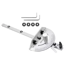 Aluminum Deluxe Miter Gauge for Table Saw, Miter Guide with 120 Angle Stops