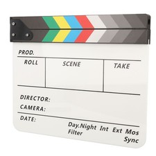 Movie Clapboard Crisp Sound Colorful Portable Acrylic Film Director Clapper