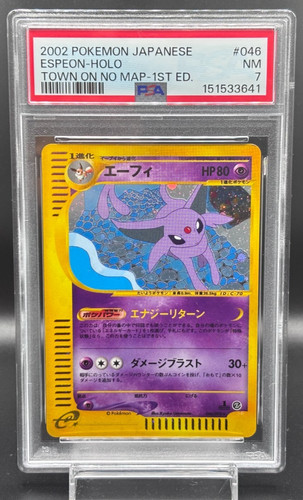PSA 7 Espeon 046/092 Holo Town on No Map Near Mint Japanese Pokemon e Card 2002
