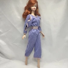 1986 Mattel Barbie Pet Show Jumpsuit Purple And Pink No Doll Used Some Wear