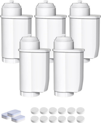 12 Rein.-Tabs, 3 Entkalk, 5er-Set WasserFilter Kompatibel mit Siemens EQ series
