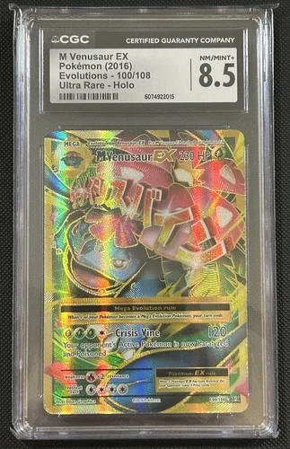 2016 Evolutions Mega Venusaur EX CGC 8.5 English #100/108 Full Art