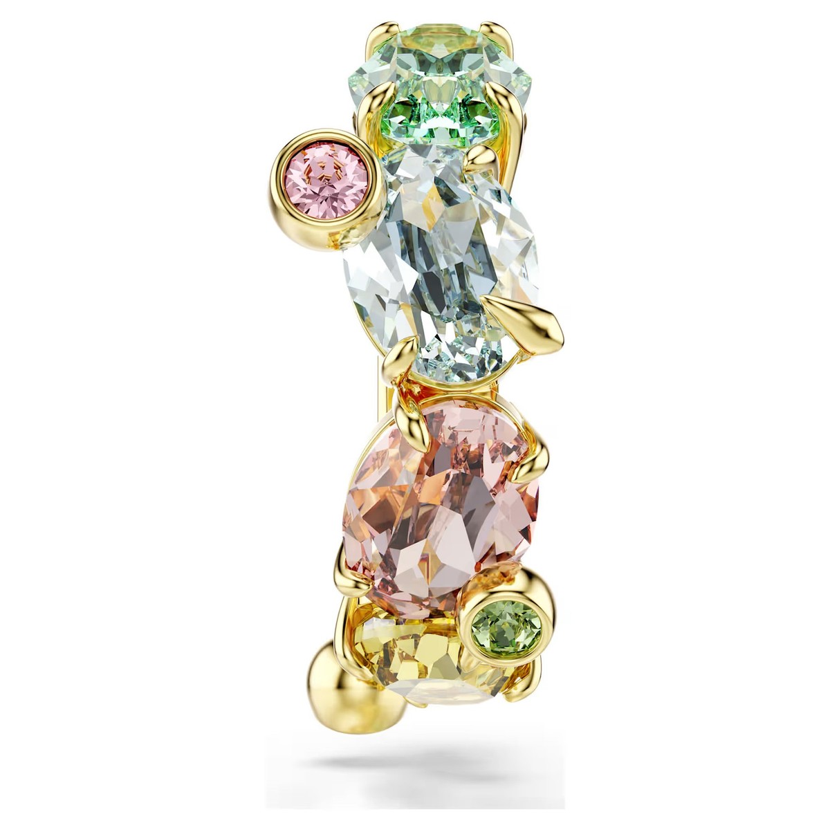 Swarovski Crystal Gema Ear Cuff, Single, Mixed Cuts, Gold