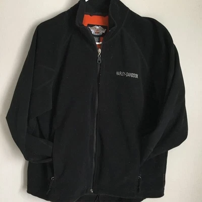 Tela De Algodón Con Logo Harley Davidson - Media Yarda (1/2 Yarda) Ancho 57-58" - Negra Con Naranja