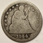 1844-P Seated Liberty Quarter. Nice Type Coin!