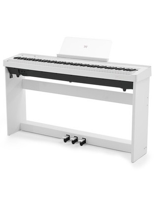 Fully Weighted 88Keys Digital Piano Graded Hammer Action Keyboard USB MIDI White