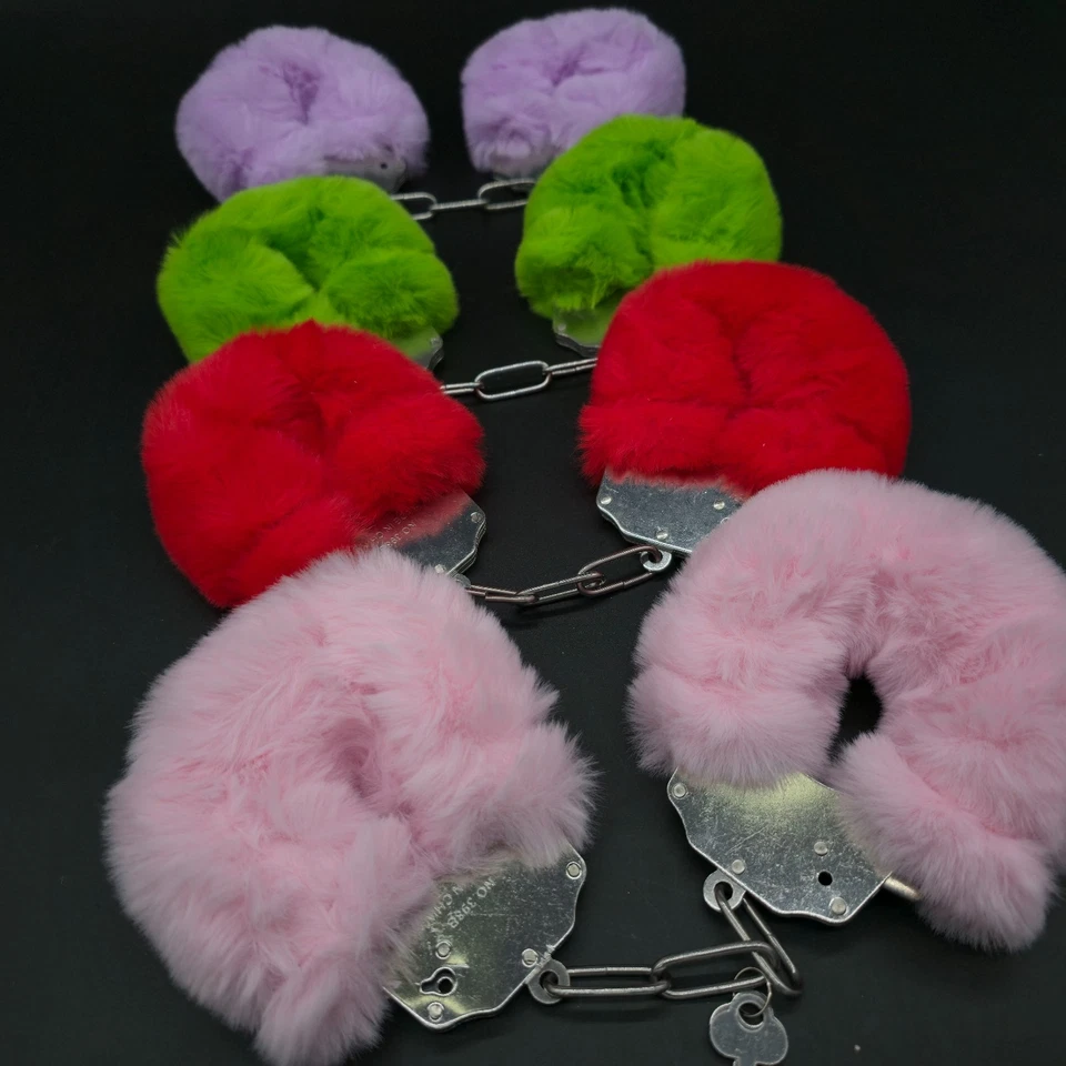 Disfraz Peludo Difuso Esposas Metal Muñequeras Suave Despedida de Soltera despedida de soltera Foto 4 de 4