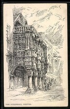 Künstler-AK Exeter, The Guild Hall 