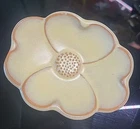 Vintage Frankoma Pottery  Dogwood 477 Trinket Soap Ring Dish Tea Bag Holder