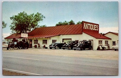 Vintage Colorado Postcard ARRIBA Shull Pianos  Antiques Store