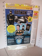 cereal box (1 1989 Canada BATMAN movie Keaton SUGAR CRISP trading card Batmobile