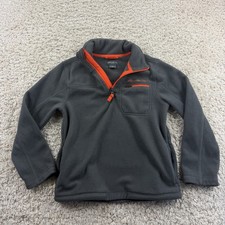Eddie Bauer Kids Youth Boys Fleece Pullover Boys Size 8 Grey Long Sleeve Warm