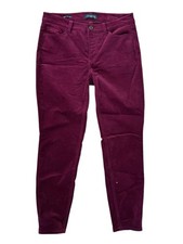 Talbots 5 Pocket Jegging Burgundy Velvet Pants Sz 6P