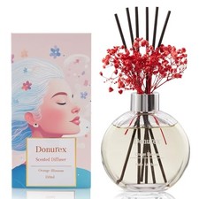 Flower Reed Diffuser Set 5.07oz Scent Diffuser with Sticks Home Orange Blossom