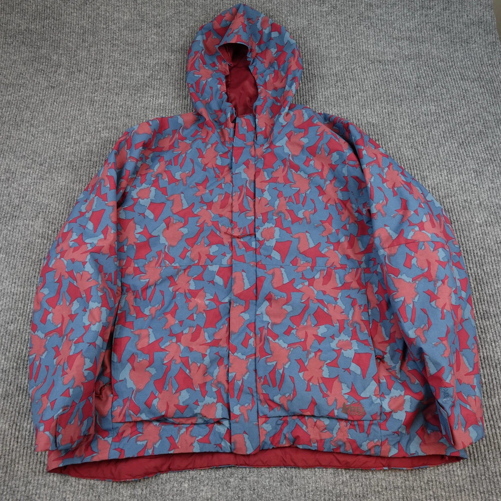 REI Powderbound Insulted Jacket Mens 3XL Multicolor Camo Parka Hooded Outdoor