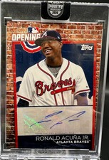 2019 Topps Opening Day Ronald Acuña Jr. Autograph Short Print Atlanta Braves