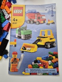 LEGO 6187 Road Contruction Set Complete With Instruction Book No Box 300 Pieces