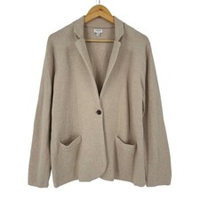 J.Crew XXL One Button Schoolboy Sweater Blazer Cardigan Minimalist Beige