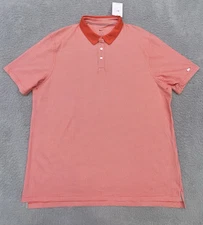 Nike Shirt Mens 2XL XXL Dri Fit Polo DA2993-631 Coral Houndstooth Golf