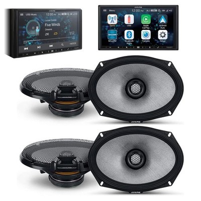 Alpine ILX-W670 Indash Receiver, 2 Pairs Alpine R2-S69 6x9 Coaxial Speaker, PAK1