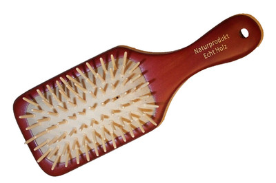 HOLZBÜRSTE -PADDLE- BRUSH- Klein Naturprodukt- BÜRSTE -Echt HOLZ- PINS- Solida