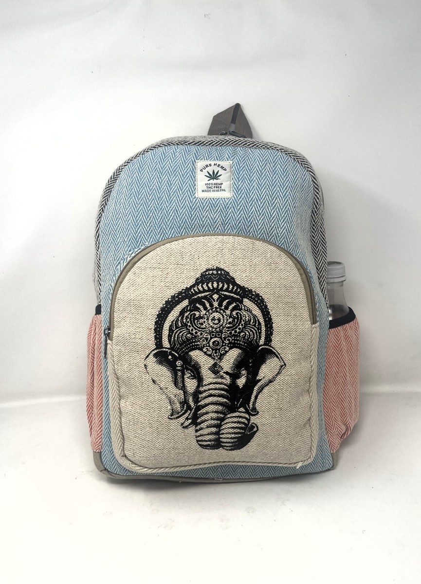 Large All Natural Pure Hemp Multi Pockets Laptop Backpack  display picture 1