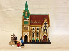 3pc Dept 56 CIC ALL SAINTS CORNER CHURCH #5542-5 w THE CHAIRITABLE VICAR #58566