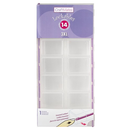 Items Craft & Sewing Supplies Storage 14 Locking Compartments 3XL Clear Lids - Picture 3 of 5