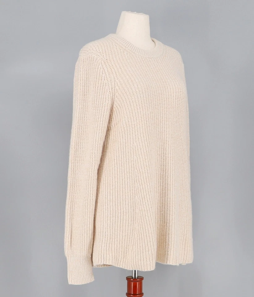 Suéter ATHLETA $129 Sierra Crew Mezcla de Lana en Beige Coco Talla XL Foto 4 de 4