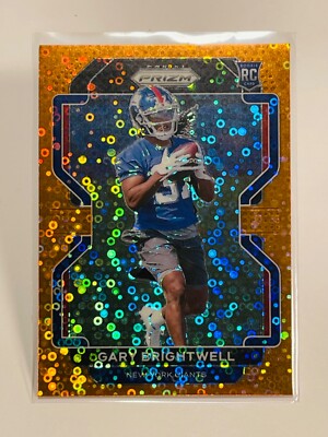 GARY BRIGHTWELL 2021 Panini Prizm ORANGE DISCO Prizm RC Rookie #400 Giants