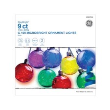 GE StayBright 9-Count G-100 Mulitcolor Microbright Ornament Christmas Lights