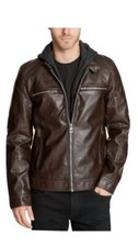 Image of 100% GENUINE GUESS MAN’S FLUAX-LETHEAR JACKET