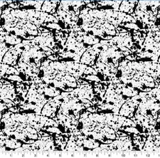 BTY SCP Black White Paint SPLATTER Print 100% Cotton Quilt Craft Fabric by YARD
