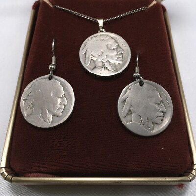 Indian Head Nickel Necklace US Silver Authentic Coin Pendant