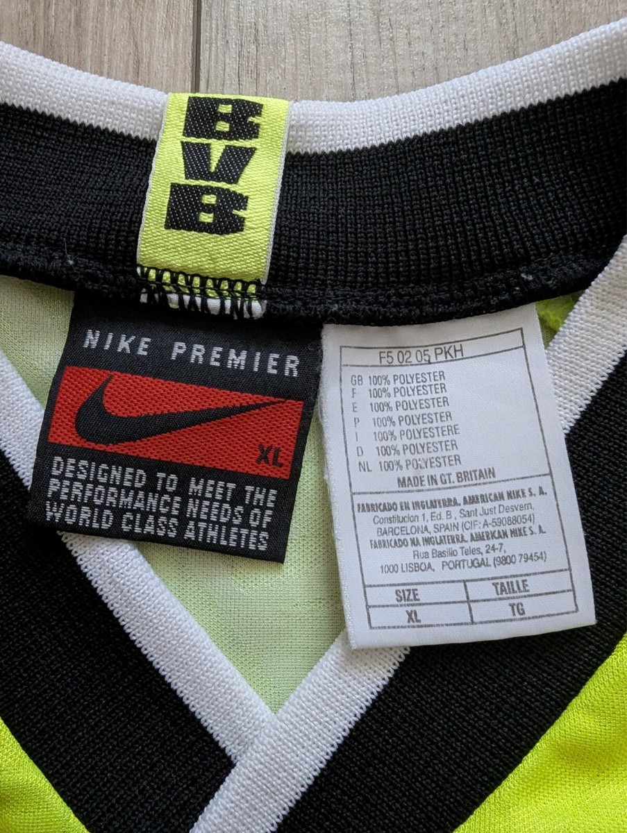 NIKE Borussia Dortmund 1995/96 サッカーシャツ Nike Borussia Dortmund BVB 09 1995-96 Vintage Home Football