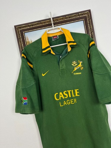 Vintage 90's Nike South Africa Rugby Union Jersey Mens Green Trikot Rare Size XL - Picture 4 of 14