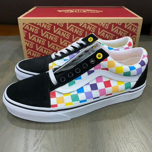 vans checkered rainbow