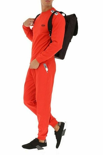 MOSCHINO TUTA UOMO ROSSA PANTALONE A4209 FELPA GIROCOLLO A1709 LISTINO  300€. | eBay